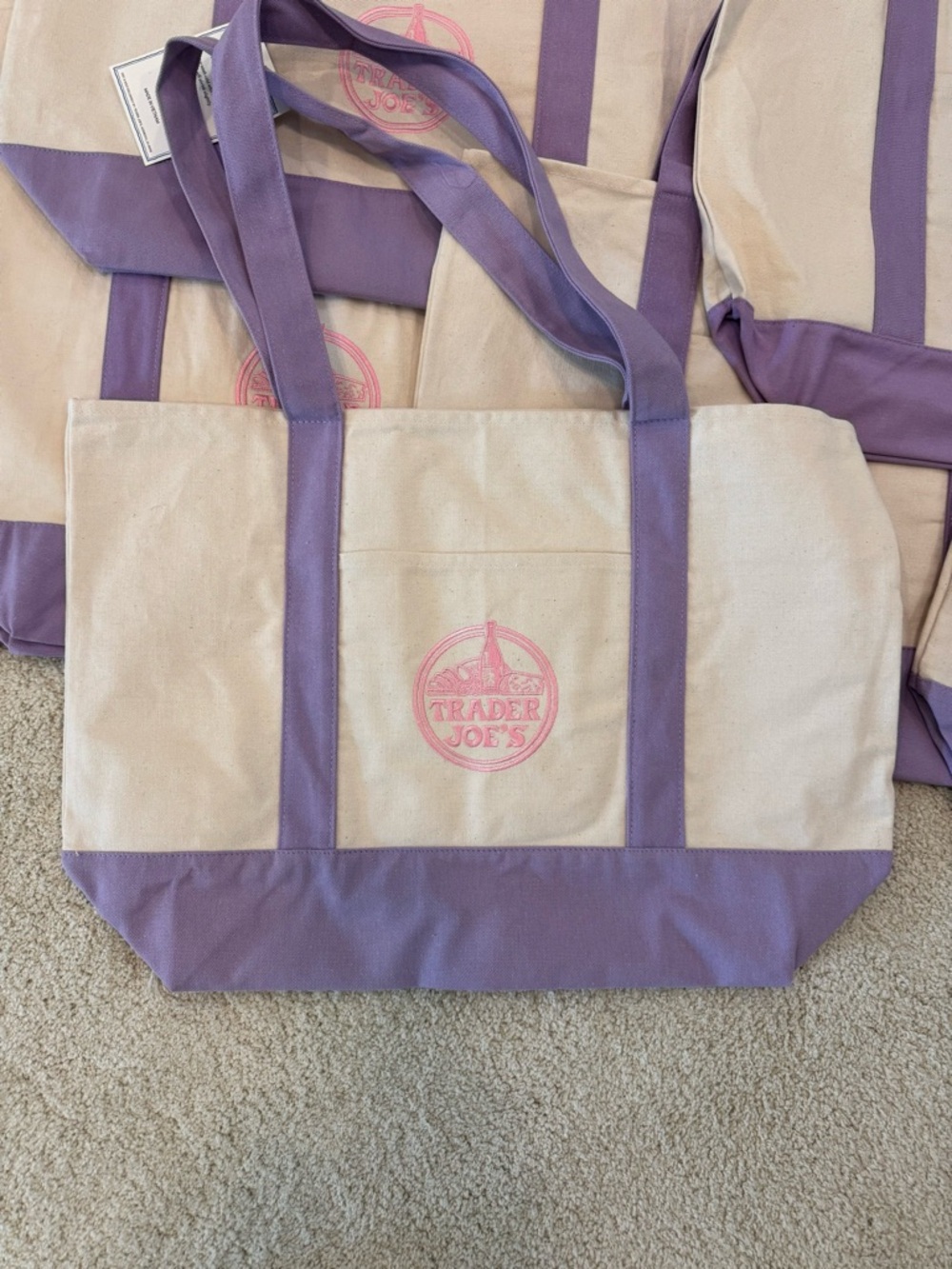 Trader Joe’s Large Lavender Tote Bag